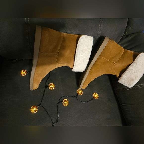 BASS ARIA brown Suede and Shearling Boots sz8 - Picture 12 of 12